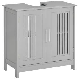 Under Sink Pedestal Storage Bathroom Cabinet, Gray