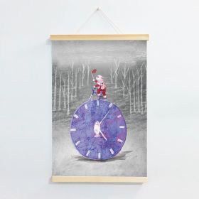 A Solid Wood Scroll Art Painting,The Cat Riding A Bike,16x24 Inches