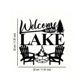 Welcome To The Lake Elegant Metal Wall Art (Option: Wrought iron decoration)