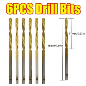Impact Tough Titanium Nitride Coated Drill Bit 6pcs (Option: CB24121)