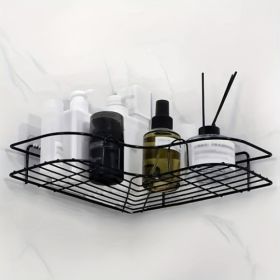 1pc Wall Mounted Bathroom Shelf, Shower Caddy Rack, No Punching Triangle Storage Rack For Bathroom Kitchen, Bathroom Accessories (Option: W13532861)