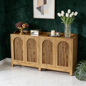 Sleek Sideboard Buffet,Storage Cabinet (Option: Oak)