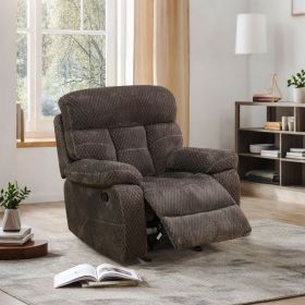 Pickup Only--Brown Cashmere Fleece Living Room Recliner Intelligent 3-Piece Sofa Set (Option: GS5132  .C)