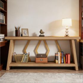 Sofa Table,Storage Console Table,Entryway Table (Option: Wood)