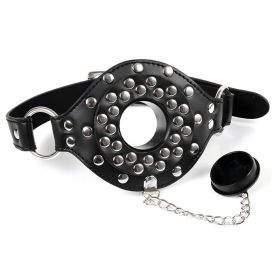 Open Mouth Gag O-Ring Sex Silicone Mouth Ball Gag- Breathable Sex Gag With Removable Pacifier Plug Bondage Restraints BDSM Adult Toys For Men Wom (Option: CB2492)