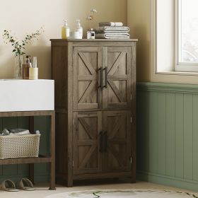Bathroom Floor Storage Cabinet (Option: Brown-1230x380x153 mm)
