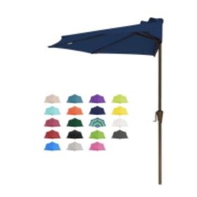 Sturdy Frame Central Column Semi-umbrella For Home Patio Garden. Durable Umbrella That Serves Both Sun Protection And Rain Shelter Purposes. (Option: Khaki)