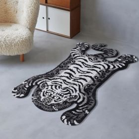 Area Rug Color Rug For Bedroom 20 X40  INCH Non Slip Bath Rug Absorbent Floor Mat For Bathroom - Cute Washable Small Shower Mat - Aesthetic Moder (Option: Grey)