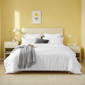 White & Pink Extra Large Duvet Cover Set Includes 1 Duvet Cover & 2 Pillowcases. Made Of Premium Breathable Microfiber With Hotel-grade Minimalis (Option: White-K)