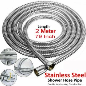 2 M & 3 M & 79' & 118' Shower Water Hose Shower Head Stainless Steel Flexible Replacement Hose (Option: 79)