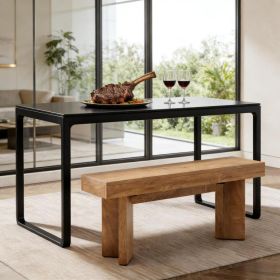 Dining Bench,Nordic Style Kitchen Table Bench,Bedroom Seating (Option: Rustic Brown)