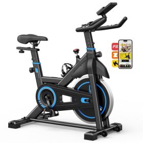 A Fitness Bike With A Liquid Crystal Display And An Infinite Resistance Adjustment Function, Allowing For Adjustment Of The Seat And Handlebars (Option: Blue)