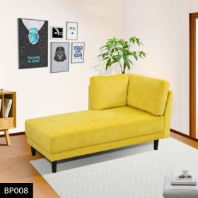 Pickup Only -Yellow Breathable Fluffy Fabric Living Room Lounge Sofa (Option: BP008)
