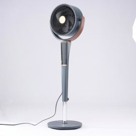 Silent Upright Fan, 15-speed Floor-standing Fan, With Touch Control And LED Lights (Option: Grey)