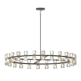 L005030-D48-P48B,W1340P310779,  48 Inches Luxury Chandeliers Crystal Living Room Decorative Lights Simple Modern Dining Room LED Lighting,for Hom (Option: Default)