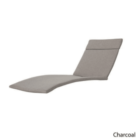 Two Salem Outdoor Lounge Chair Cushions, Lounge Chair Not Included. (Option: Charcoal)