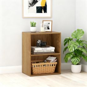 2-Cube Bookcase Floor Standing Open Bookshelf With 5-Position Adjustable Shelf (Option: Natural)